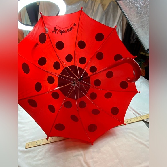 Lady bug Umbrella Childrens Kids, balck‎ and red, kidadorable - Picture 3 of 4